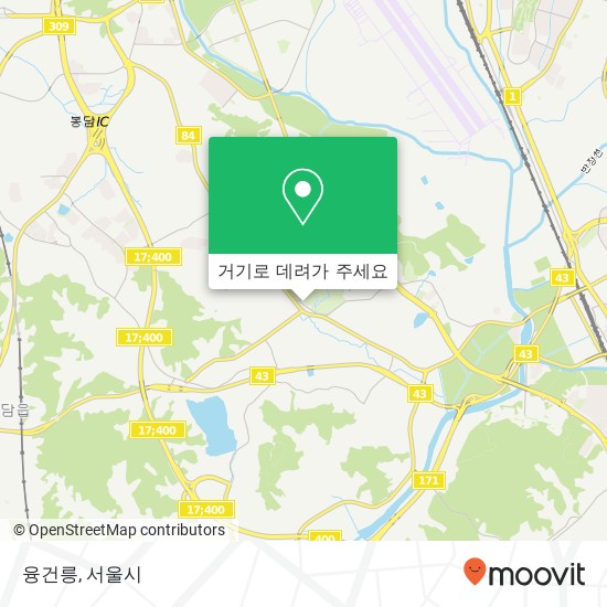 융건릉 지도