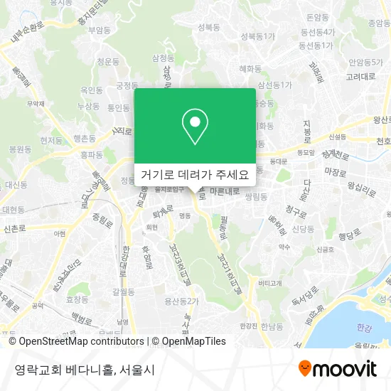 영락교회 베다니홀 지도