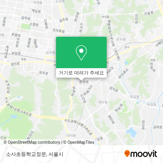 소사초등학교정문 지도