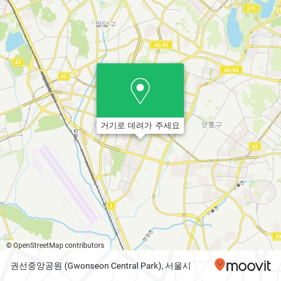 권선중앙공원 (Gwonseon Central Park) 지도