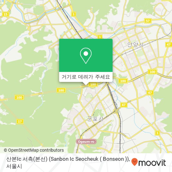 산본Ic 서측(본선) (Sanbon Ic Seocheuk ( Bonseon )) 지도