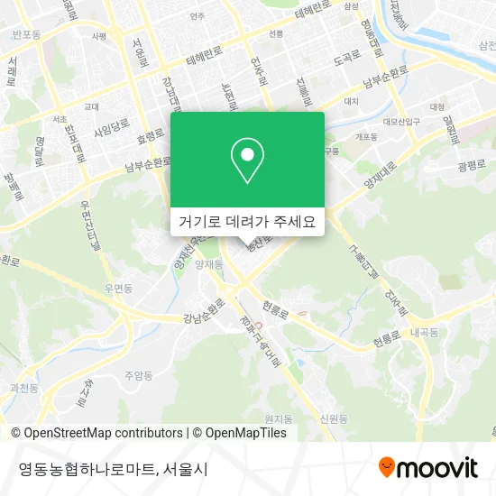 영동농협하나로마트 지도
