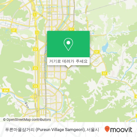 푸른마을삼거리 (Pureun Village Samgeori) 지도