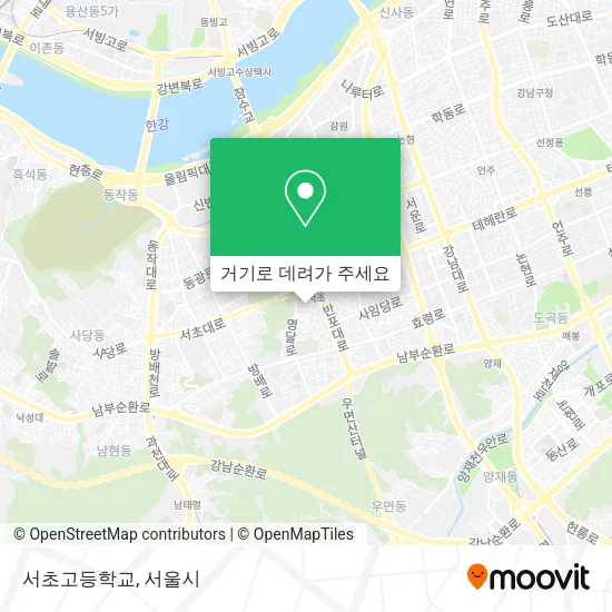 서초고등학교 지도
