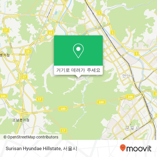 Surisan Hyundae Hillstate 지도