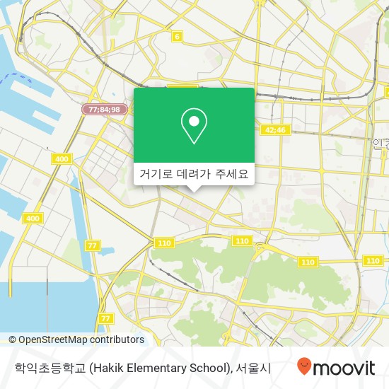 학익초등학교 (Hakik Elementary School) 지도