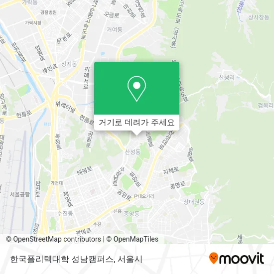 한국폴리텍대학 성남캠퍼스 지도