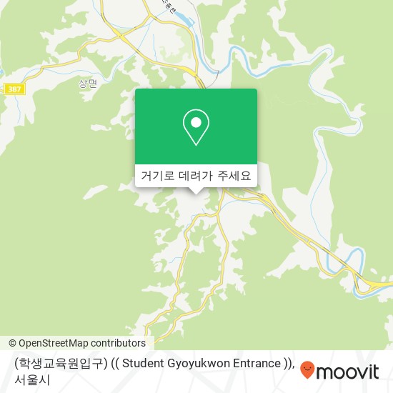 (학생교육원입구) (( Student Gyoyukwon Entrance )) 지도