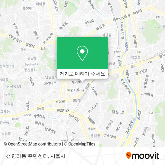 청량리동 주민센터 지도