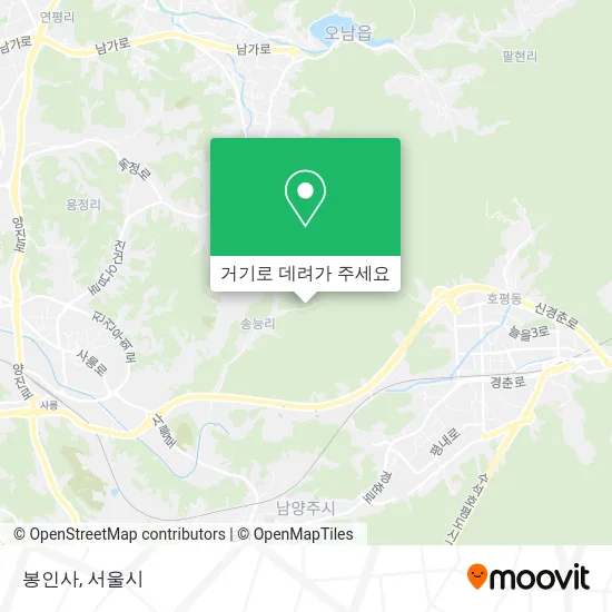봉인사 지도