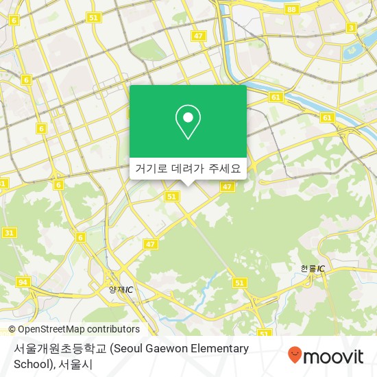 서울개원초등학교 (Seoul Gaewon Elementary School) 지도