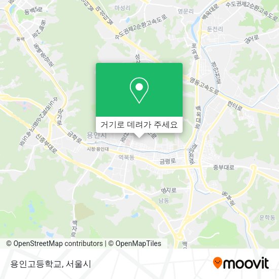 용인고등학교 지도