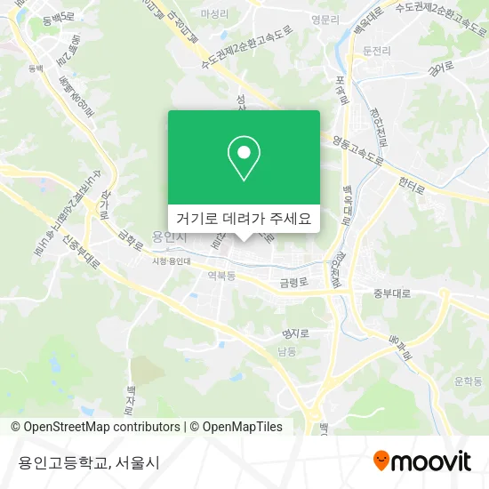 용인고등학교 지도