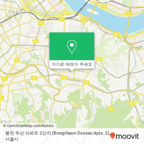 봉천 두산 아파트 2단지 (Bongcheon Doosan Apts. 2) 지도