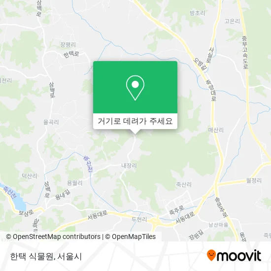 한택 식물원 (Hantaek Florist) 지도