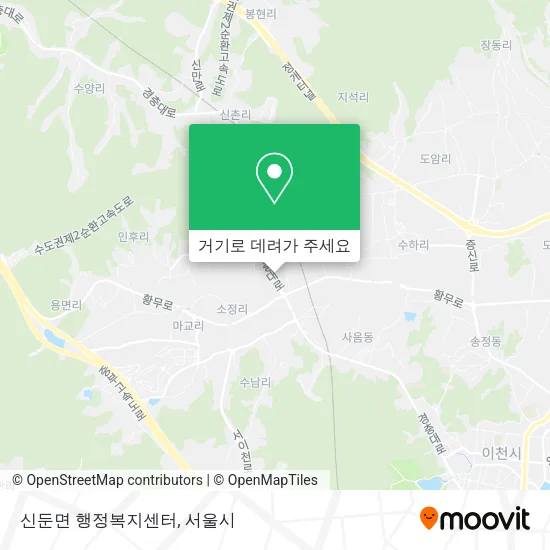 신둔면 행정복지센터 지도