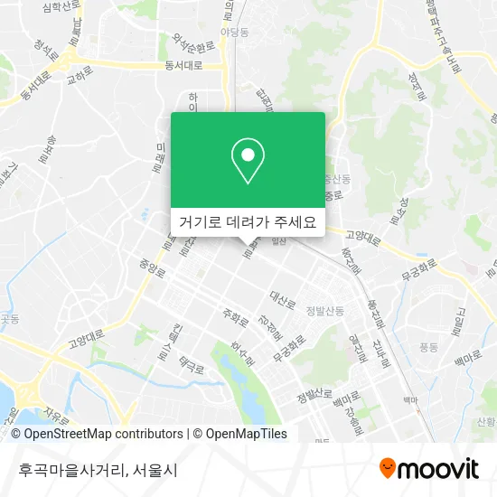 후곡마을사거리 지도