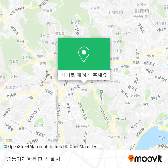 명동거리한복판 지도