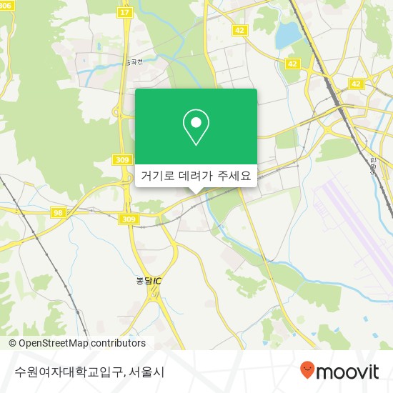 수원여자대학교입구 지도