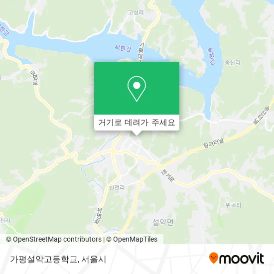 가평설악고등학교 지도