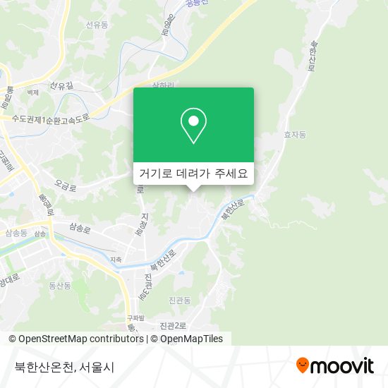 북한산온천 지도