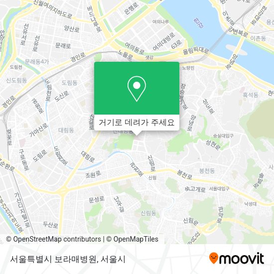 서울특별시 보라매병원 지도