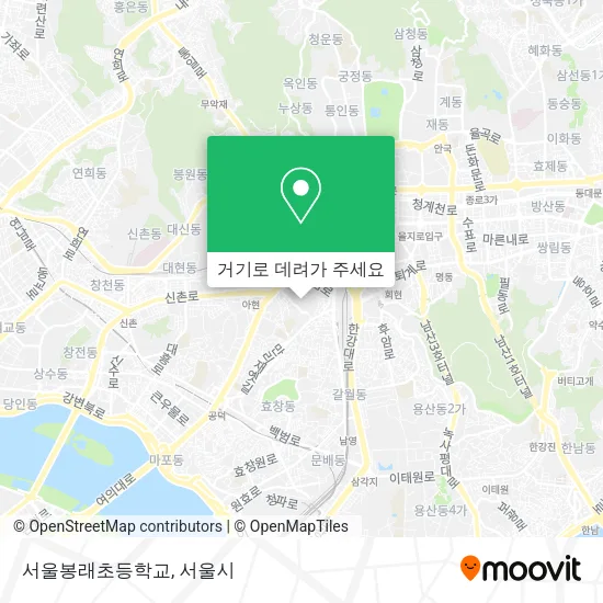 서울봉래초등학교 지도