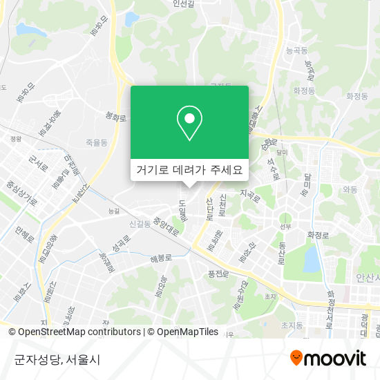 군자성당 지도