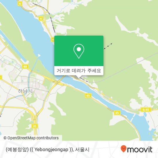 (예봉정앞) (( Yebongjeongap )) 지도