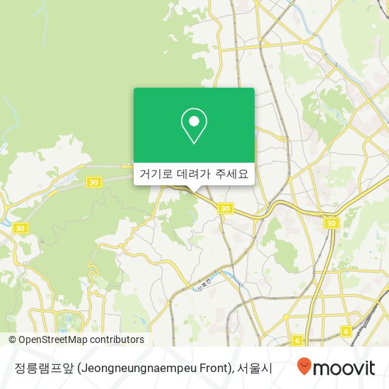 정릉램프앞 (Jeongneungnaempeu Front) 지도