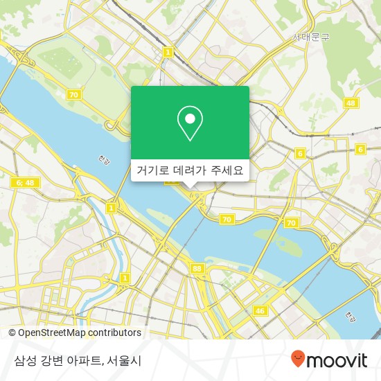 삼성 강변 아파트 지도