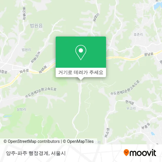 양주-파주 행정경계 지도