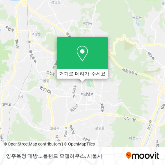 양주옥정 대방노블랜드 모델하우스 지도