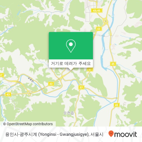 용인시-광주시계 (Yonginsi - Gwangjusigye) 지도