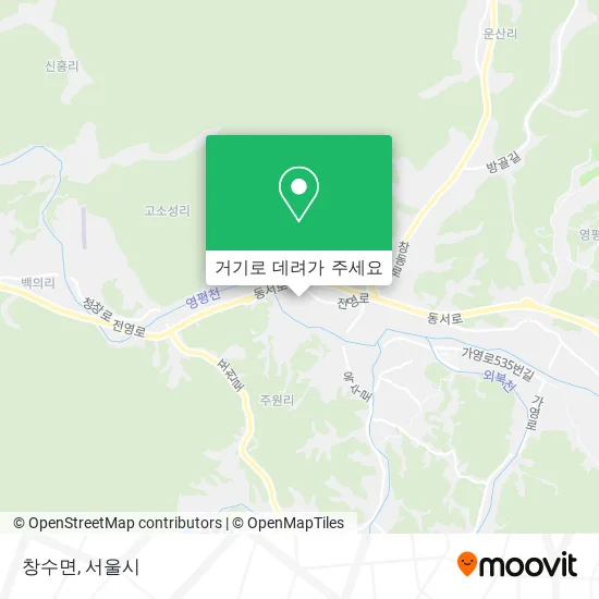 창수면 지도