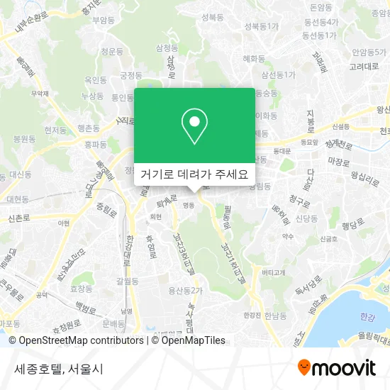 세종호텔 지도