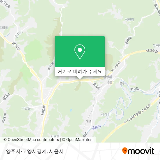 양주시-고양시경계 지도