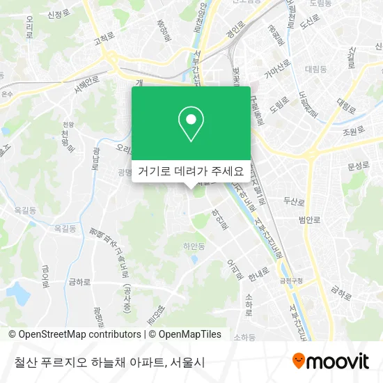 철산 푸르지오 하늘채 아파트 지도