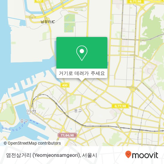 염전삼거리 (Yeomjeonsamgeori) 지도