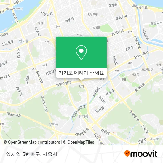 양재역 5번출구 지도