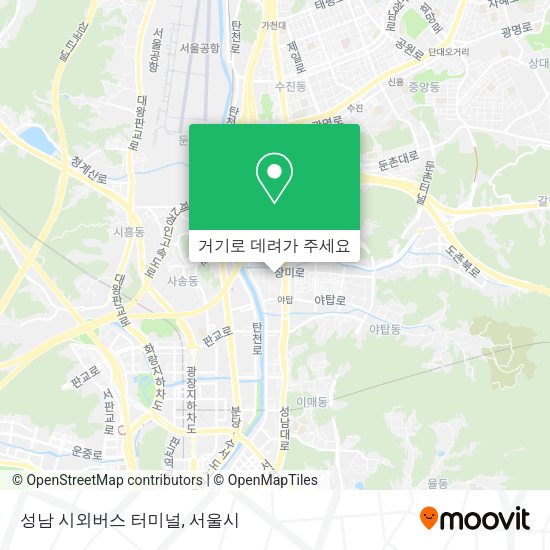 성남 시외버스 터미널 지도