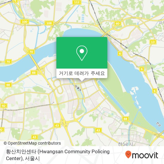 황산치안센타 (Hwangsan Community Policing Center) 지도