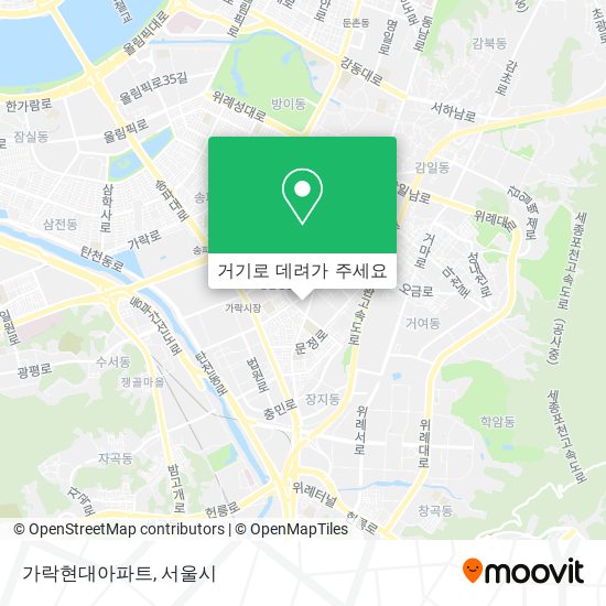 가락현대아파트 지도