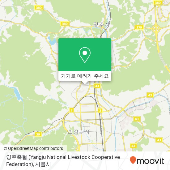 양주축협 (Yangju National Livestock Cooperative Federation) 지도