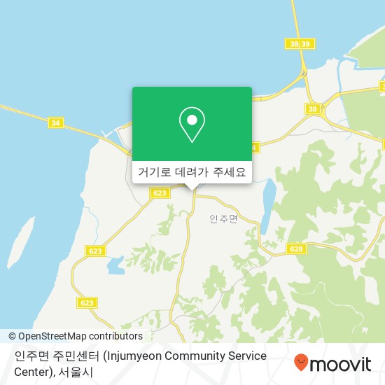 인주면 주민센터 (Injumyeon Community Service Center) 지도