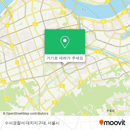 수서경찰서 대치지구대 지도