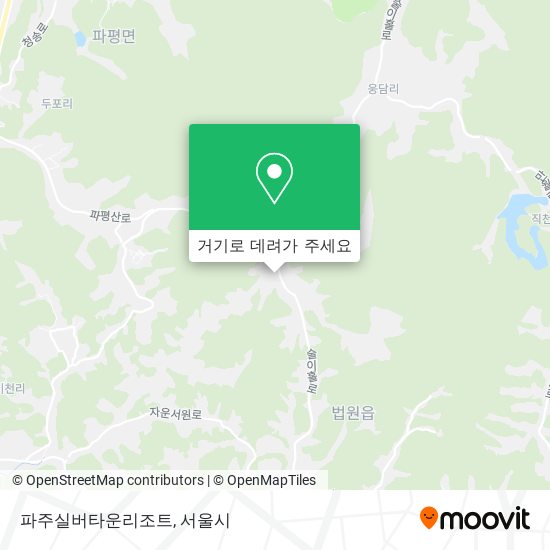 파주실버타운리조트 지도