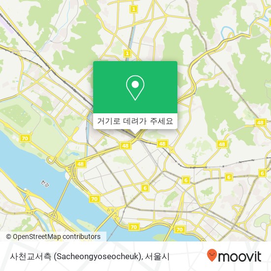 사천교서측 (Sacheongyoseocheuk) 지도