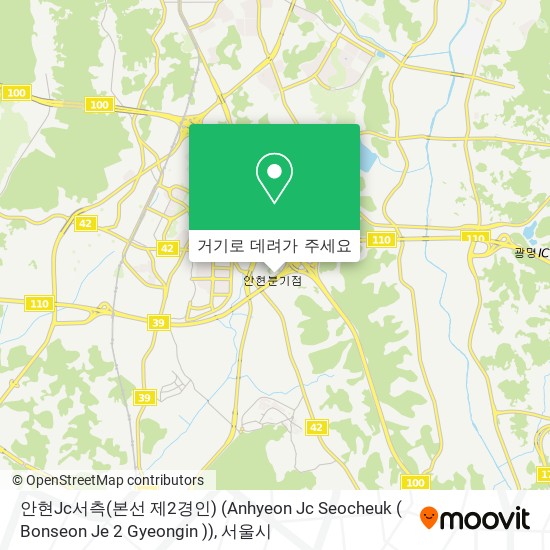 안현Jc서측(본선 제2경인) (Anhyeon Jc Seocheuk ( Bonseon  Je 2 Gyeongin )) 지도
