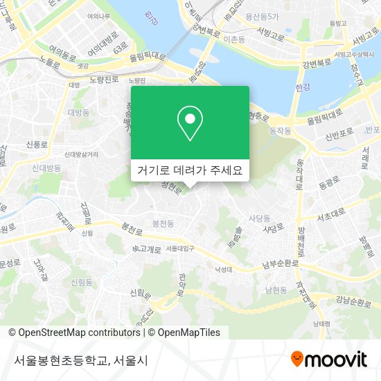 서울봉현초등학교 지도